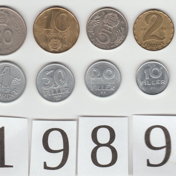 HUNGARY FILLER FORIN 1989 Magyar Forint / Fillér -  Coins Hungarian aluminum 1989 / 10 Filler / 20 Filler / 50 filler / 1ft