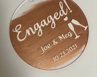 Engagement gift: Round Acrylic Ornament