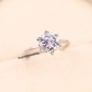 Alexandrite Engagement Ring Nature Inspired Ring Color Change Alexandrite Ring Vintage Wedding Ring Bridal Promise Ring Anniversary Ring