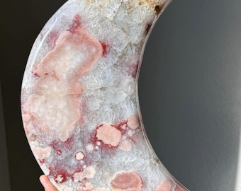 ブラジル産XLドゥルージーピンクアメジストとクォーツパープルハート