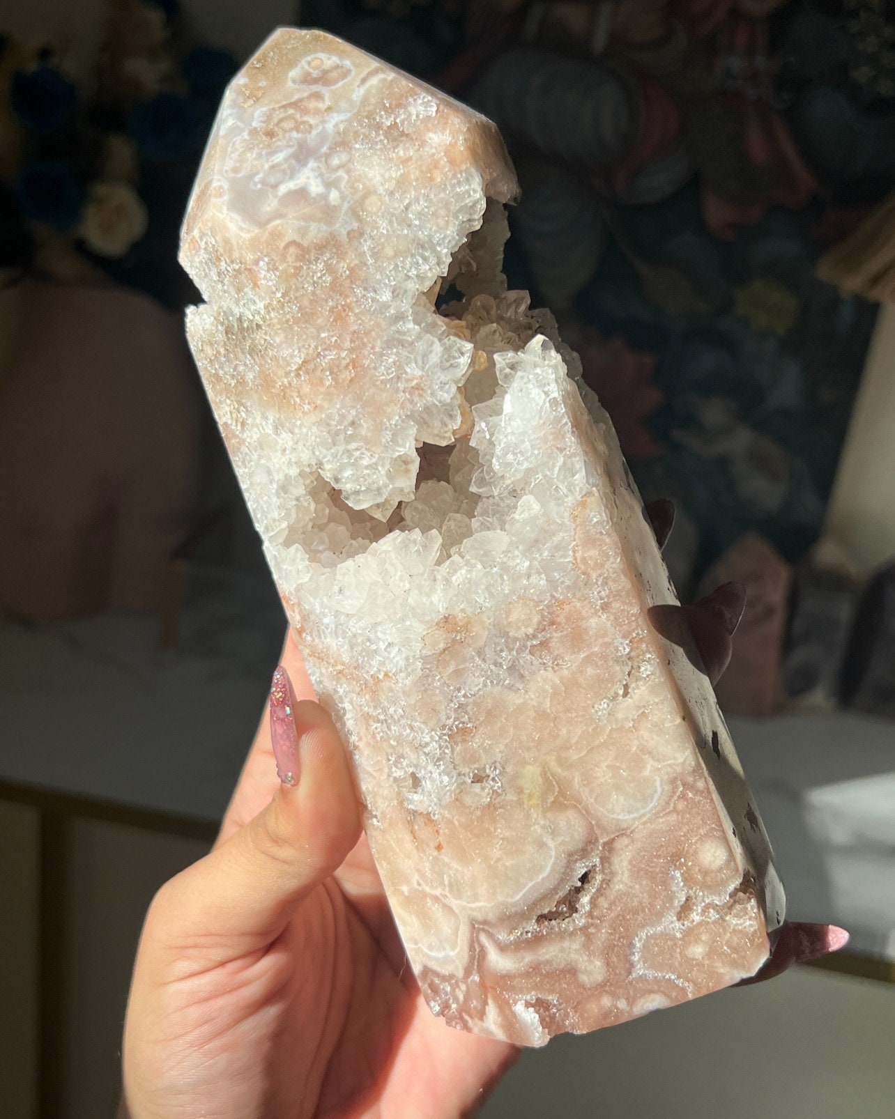 Bigサイズ✳︎ ドゥルージー煌めくポイント ピンクアメジスト タワー