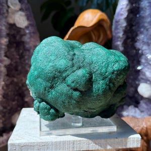 "wunderschöner, glitzernd schimmernder XL Malachit ""Gehirn"" | Hochwertiger grüner Malachit | Kongo