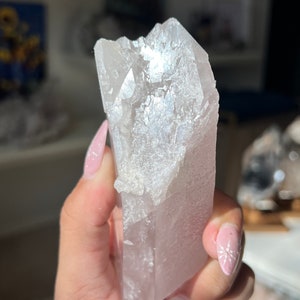 Glowing Rare Elestial Lavender Hue Pink Lithium Quartz ~ Pink Lithium Phantom Quartz