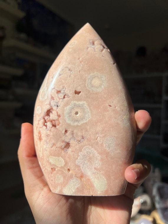 ピンクアメジスト フラワーアゲート フレイム キラキラドゥルージー