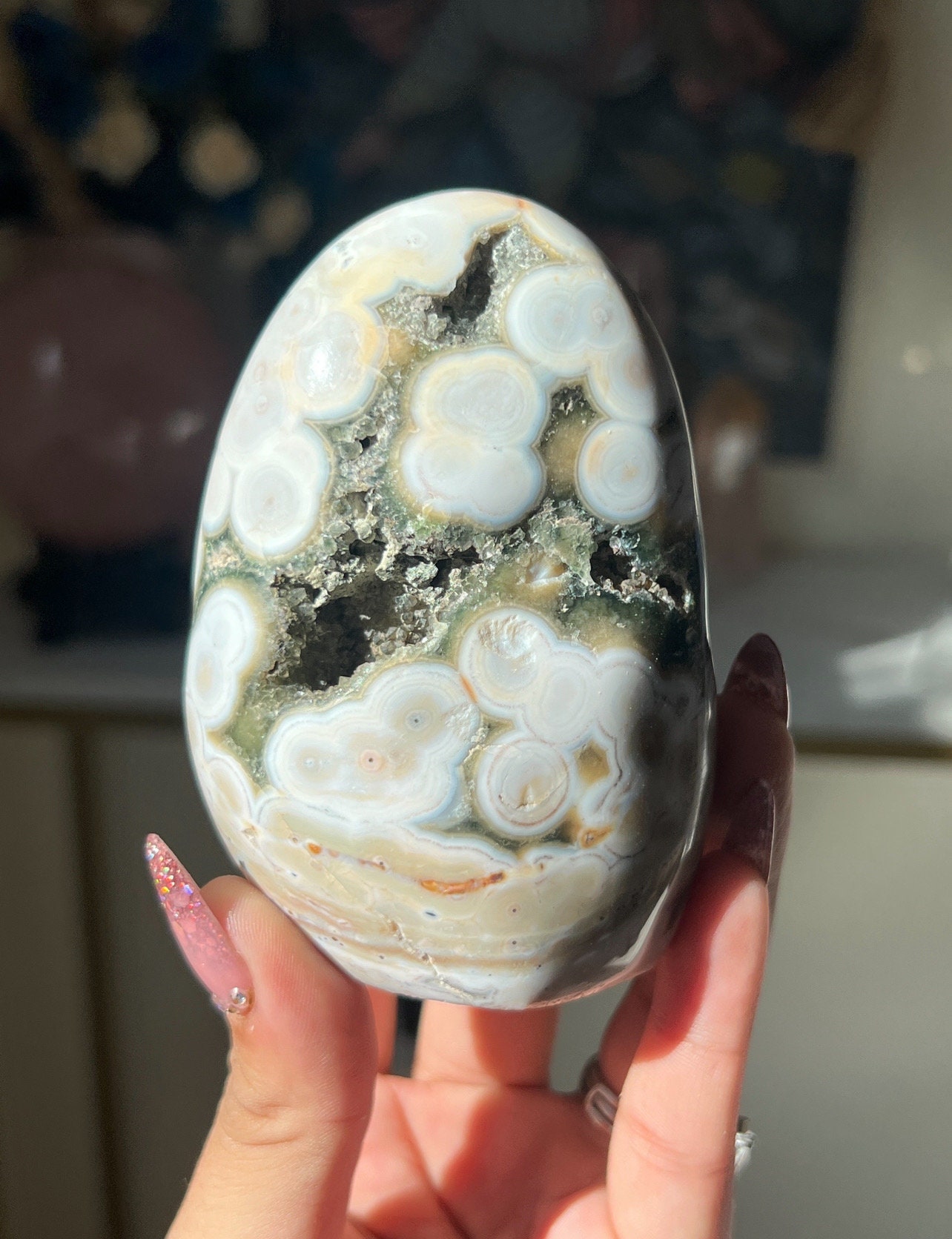 8th Vein Orbicular Ocean Jasper Free Form - Etsy
