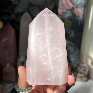 Gemmy Girasol Rose Quartz Tower Point