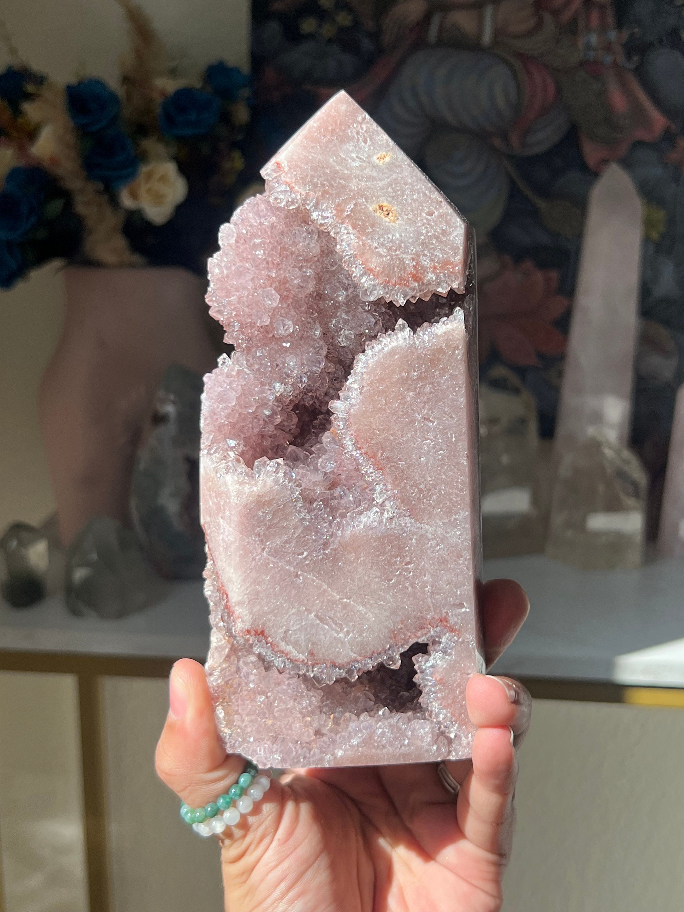 Bigサイズ✳︎ ドゥルージー煌めくポイント ピンクアメジスト タワー