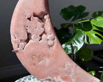 ブラジル産XLドゥルージーピンクアメジストとクォーツパープルハート