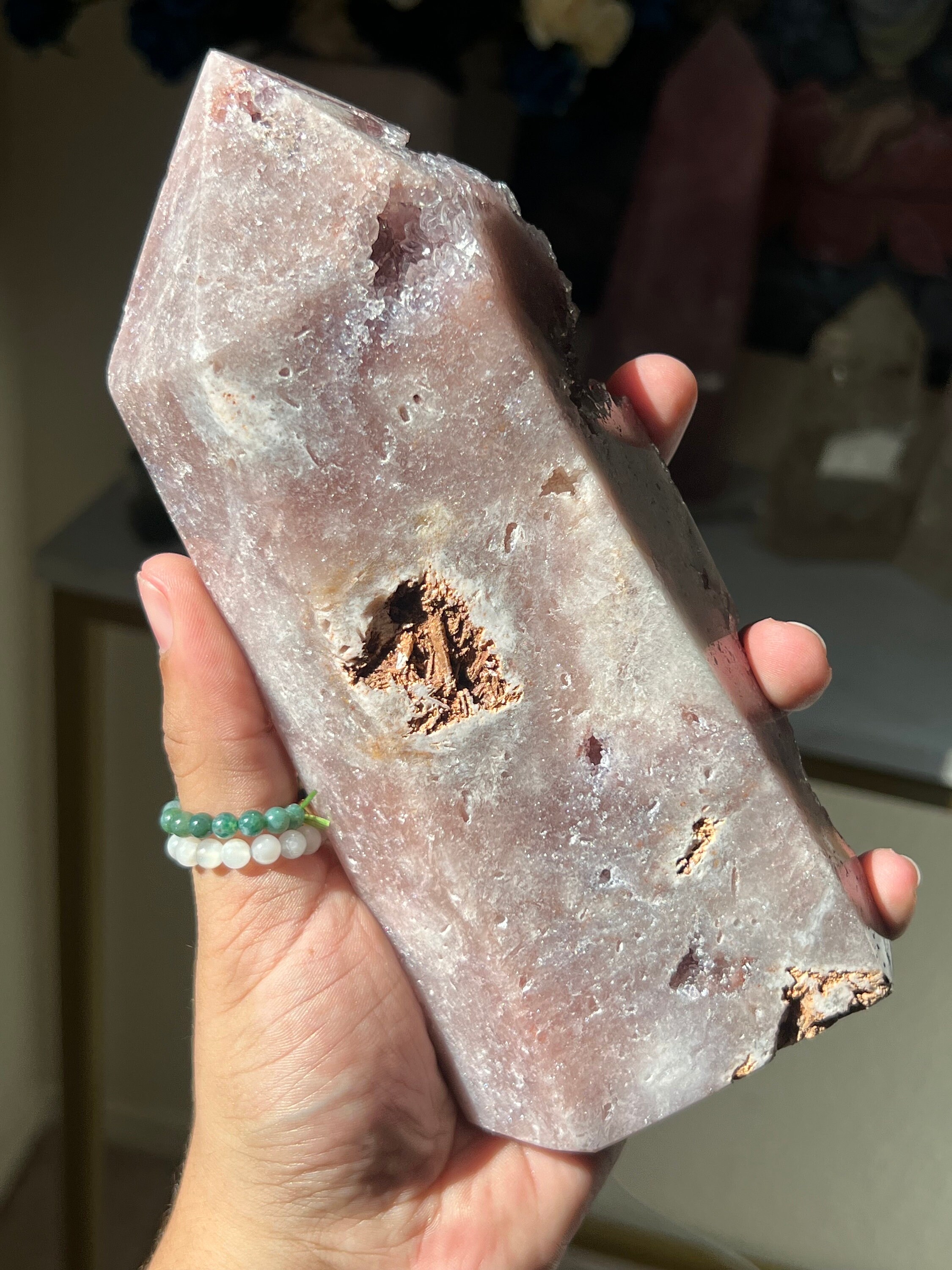 ディープモーブ ドゥルージー ピンク アメジスト クォーツ タワー