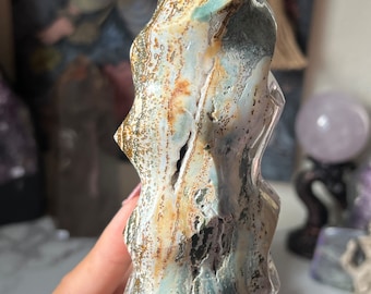 見事な鮮やかな色のマイクロオービキュラーオーシャンジャスパー