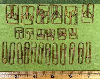 Rusty Big & Mini Owl Paperclips