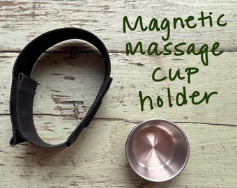 Massage Cream Holder Armband - Magnetic Cup for Massage Therapists - Bicep Band Lotion Holder - Within Reach