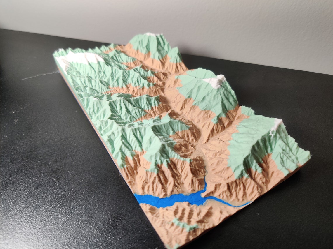Custom 3D Printed Topographic Maps Etsy