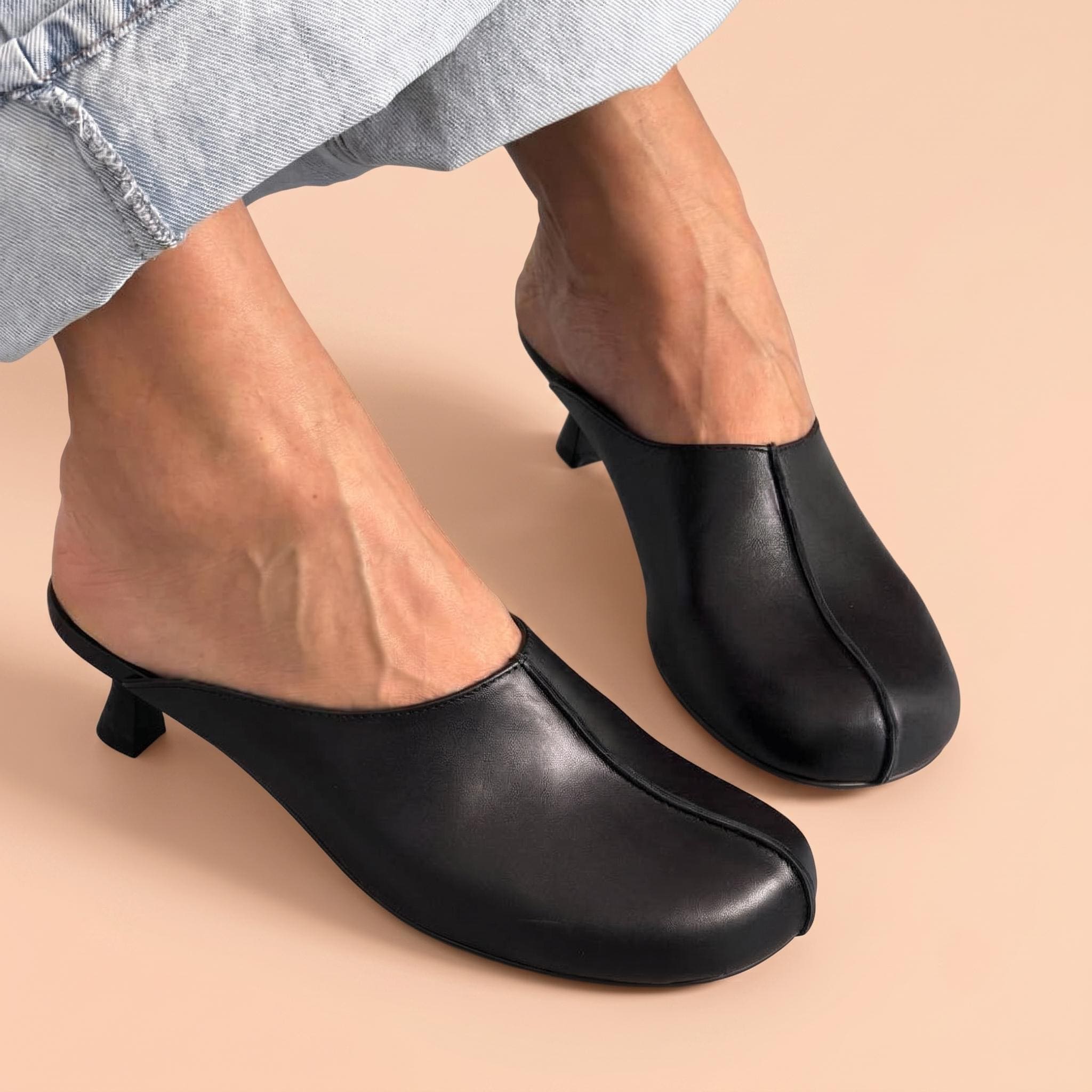 Vintage Square Toe Mule - Etsy