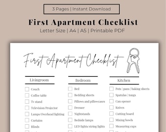 First Apartment Checklist Printable For Moving Out Planner New Home Essentials Guide For First Time Homeowners Ultimate New Home Checklist
