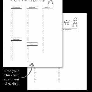 Ultimate First Apartment Checklist Printable for Moving in New Home