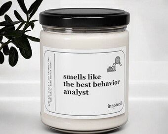 Gifts for Behavior Analyst Special Ed BCBA Candle Autism Teacher Gift Behavior Specialist Behavioral Analyst Gift Funny Male BCBA Therapist