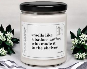 Writer Gift Candle Author Gift Male Published Author Candle Gifts for Writers Future Bestselling Author Writers Block Gift Candle for Author