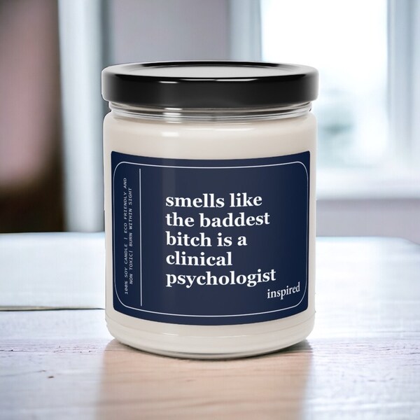 Clinical Psychologist Gift for Psych Degree Graduate Future Clinical Psychology Student Present Psychologist Gift Candle Psychology Degree