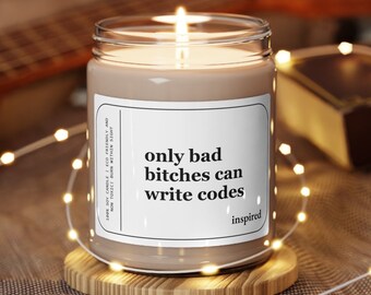 Software Engineer Programmer Gift Computer Geek Gifts Future Software Engineer Candle Women in STEM Coding Candle Funny Programmer Gift