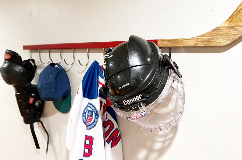 Hockey Stick Hat Rack Coat Hanger Jersey Medal Equipment Etsy
