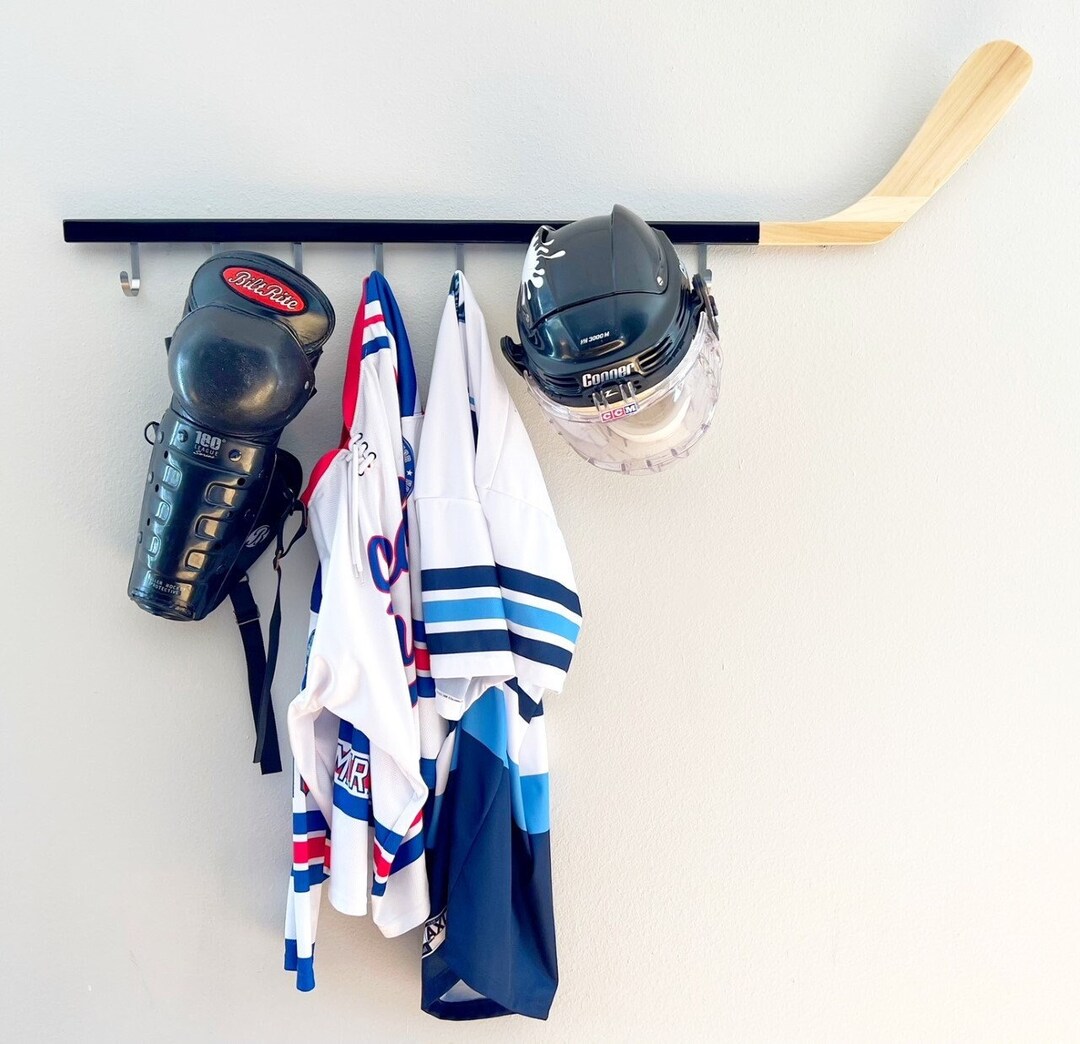 Hockey Stick Hat Rack Coat Hanger Jersey Medal Equipment Etsy