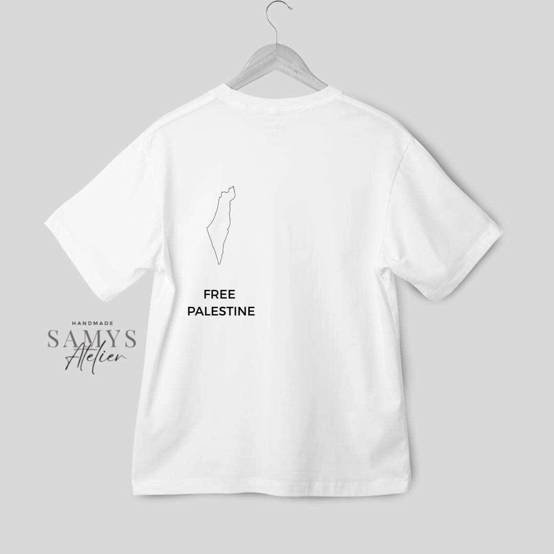 Maglietta Unisex Free Palestine &ndash; Supporto Gaza E Solidariet&agrave;, Bandiera Palestinese