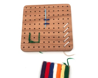 Planche de laçage en bois, Cadeau naturel pour les enfants, Vie pratique Montessori, jouet de temps calme