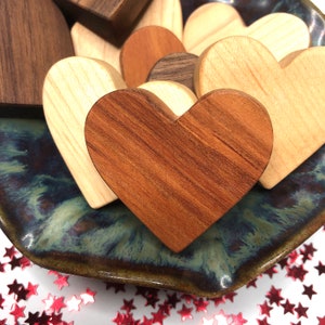 Wooden heart token, Valentines day gift, pocket hug, worry stone