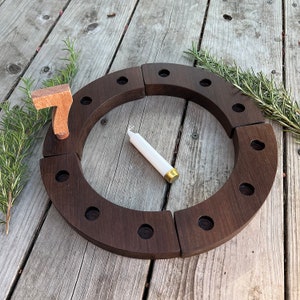 Walnut Waldorf birthday celebration ring, 1st birthday gift, gift for boys, gift for girls, birthday candle holder, Waldorf celebration
