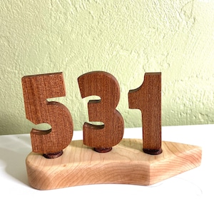 Waldorf birthday ring numbers, mahogany numbers, Celebration ring ornament, Waldorf birthday ring ornament, birthday decorations for kids