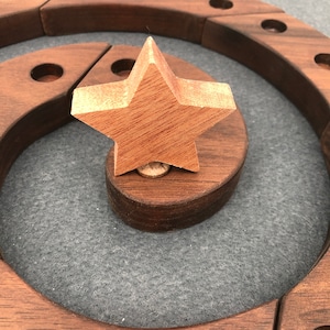 Waldorf birthday ring star ornament, Natural rustic wood, Celebration ring, Waldorf birthday ring ornament, star shape, waldorf ring
