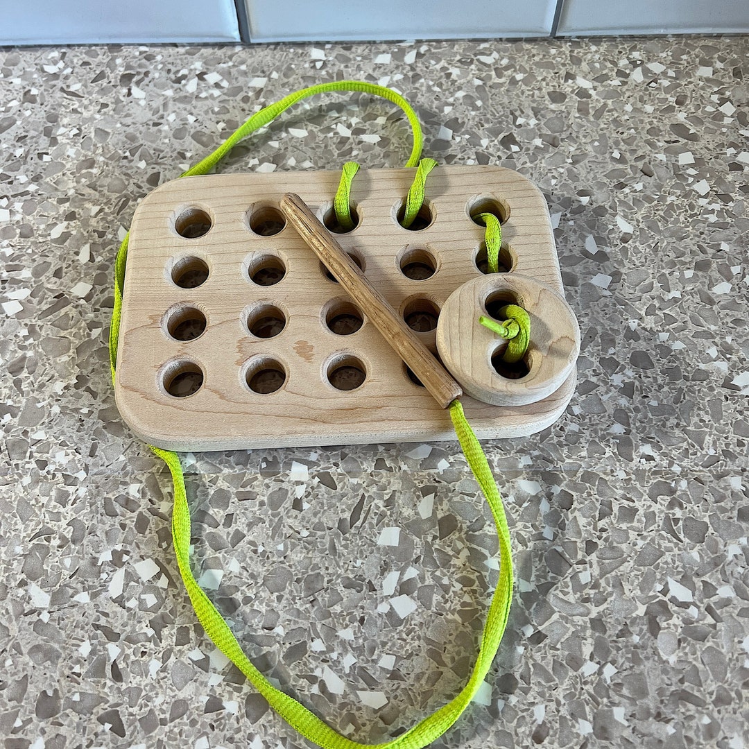 Picture of Lacing Toy, Toddler Gift, Montessori Practical Life, Fine Motor Skills ...