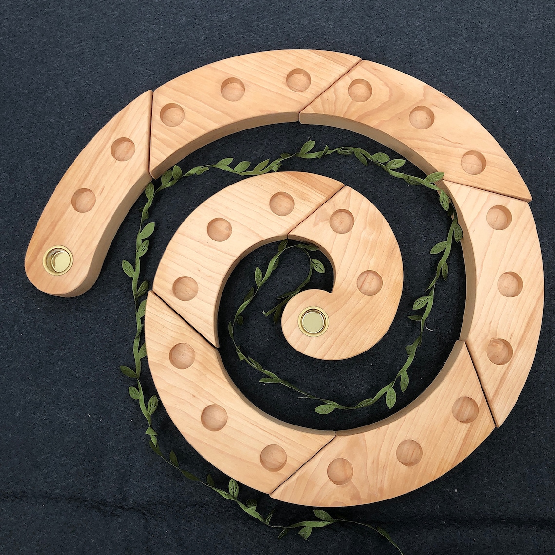 Waldorf Advent Spiral Wooden Candle Holder Advent Calendar Etsy