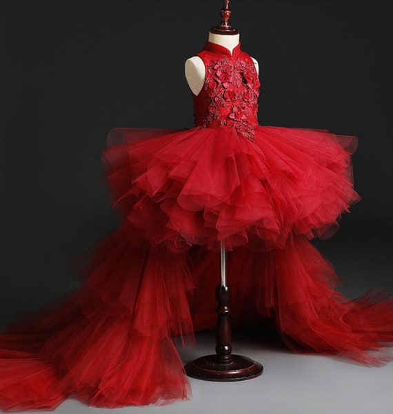 Girls Sparkly Lattice Design Long Sleeve Illusion Back Princess Gown – Mia  Bambina Boutique