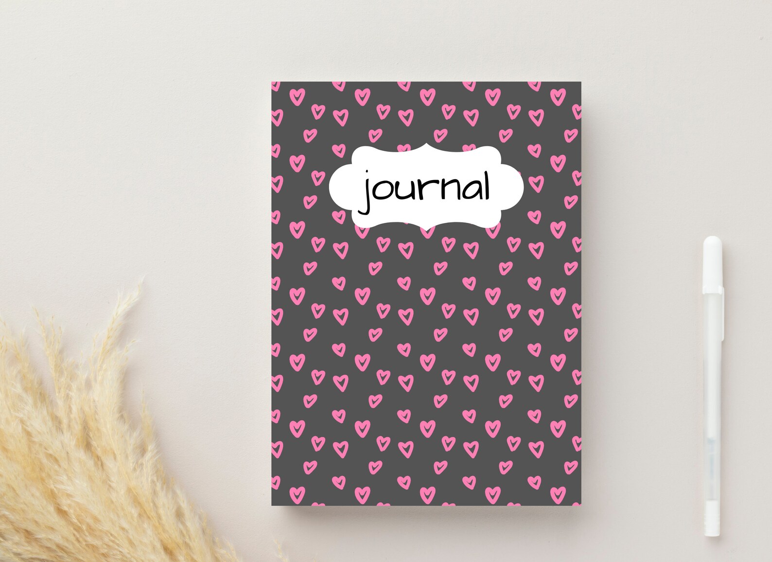 Red, Pink, Charcoal Gray Valentines Day Digital Paper Pack | Printable ...