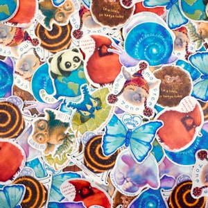 journal stickers aesthetic, laptop stickers mental health, Illustrated Stickers, Cool Sticker Pack, Notebook animal stickers