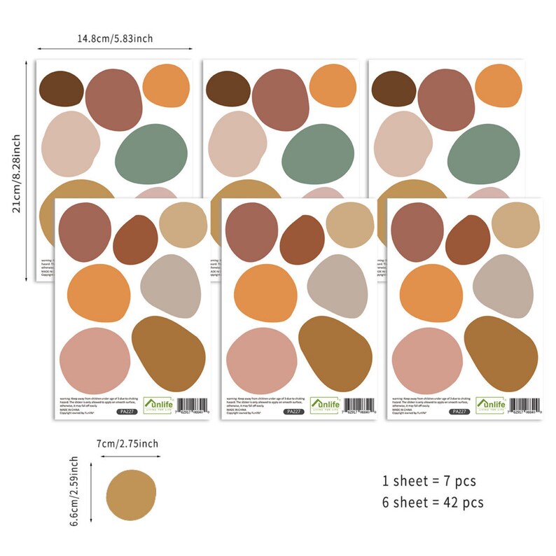 Irregular Polka Dots Boho Nursery Wall Decals Stickers Etsy UK