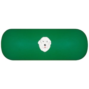 Estuche rígido para gafas de Gran Pirineo. Estuche para gafas de Mastín Tibetano. Estuche para gafas de lectura de cachorro Kuvasz blanco. Estuche para gafas de sol de Samoyedo.