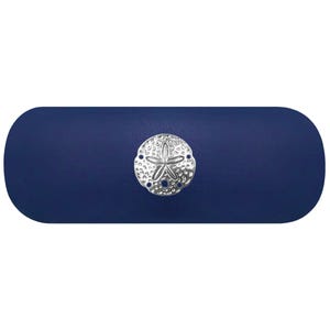 Silver Sand Dollar Hard Glasses Case. Personalised Seashell Spectacle Case. Beach Reading Eyeglasses Case. Star Sea Shell Sunglasses Case