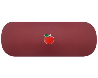 Red Apple with Leaf Hard Glasses Case. Teacher Spectacle Case. Teaching Assistant Reading Eyeglasses Case. Healthy Living Sunglasses Case