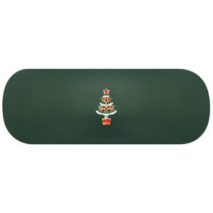 Christmas Tree Hard Glasses Case. Festive Spectacle Case. Seasonal Reading Eyeglasses Case. Holiday Season Sunglasses Case Contact Lens Case