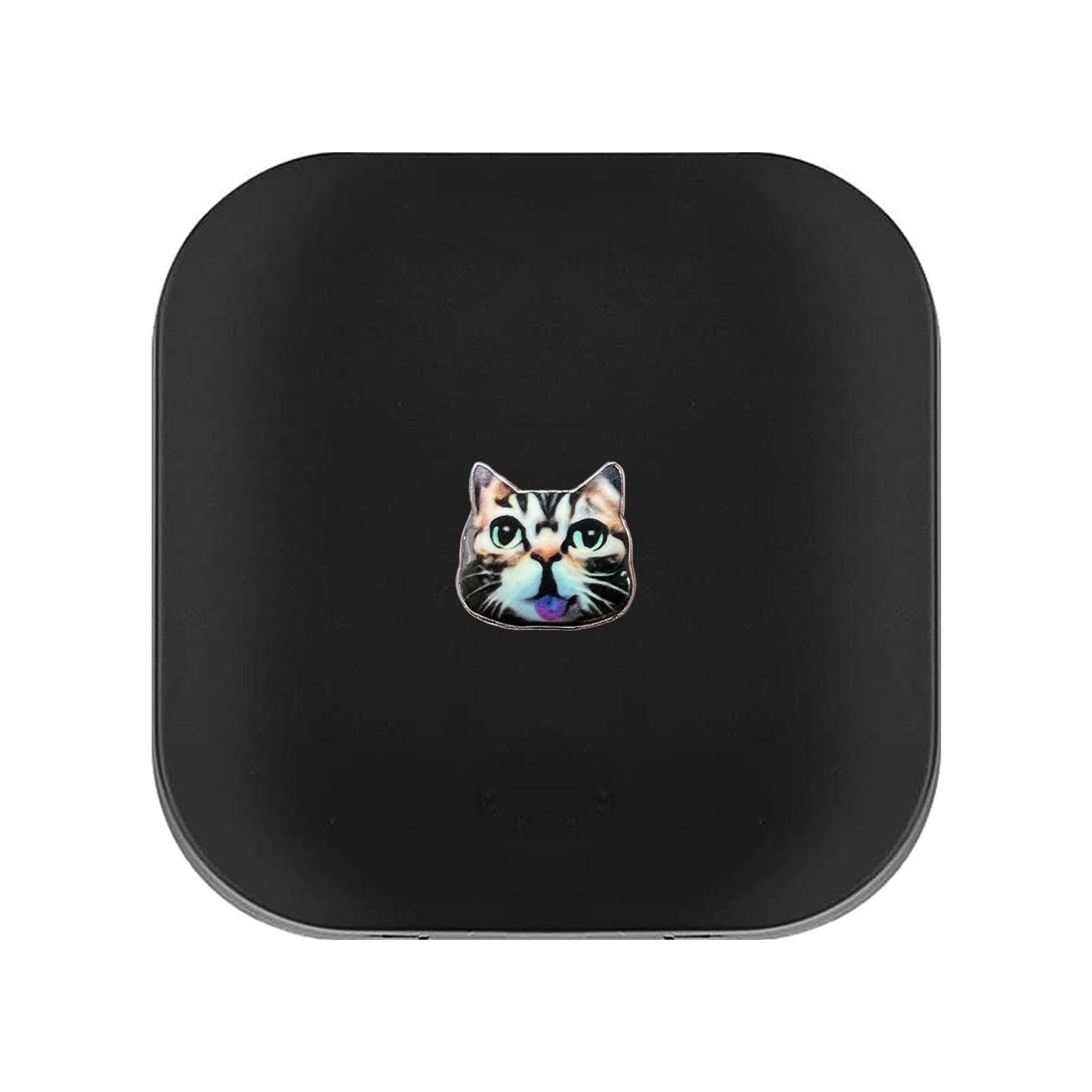 べっ甲柄の猫用メガネケース。トラ猫用メガネケース。子猫用老眼鏡