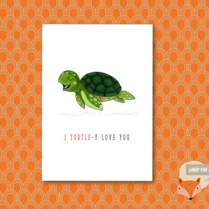 Ich Liebe Dich Schildkröte | Jubiläumskarte | Valentinstags-Karte