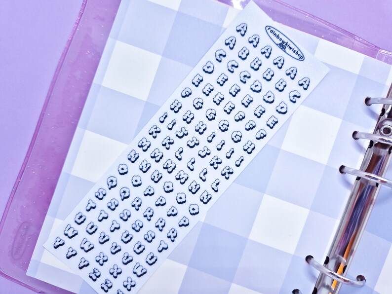 Cloud Letter Alphabet Stickers | for Bullet Journal, Polcos, Kpop ...