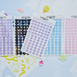 Heart Chain Sticker Sheets for Bullet Journal, Polco Deco, Toploader Deco - Kawaii Stationery - Pastel - Aufkleber - Planner