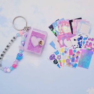 Mini Sticker Book filled with tiny sticker sheets - for Bullet Journal, Kpop Toploader Deco, Miniature Stickers - Mini photo book - kawaii