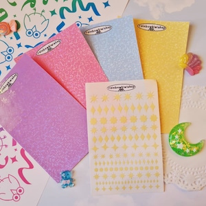 Sparkle Deco Stickers - for Bullet  Journal, Polcos, Deco, Planner- Planner Sticker - Deco Sticker - Holographic - Glitter