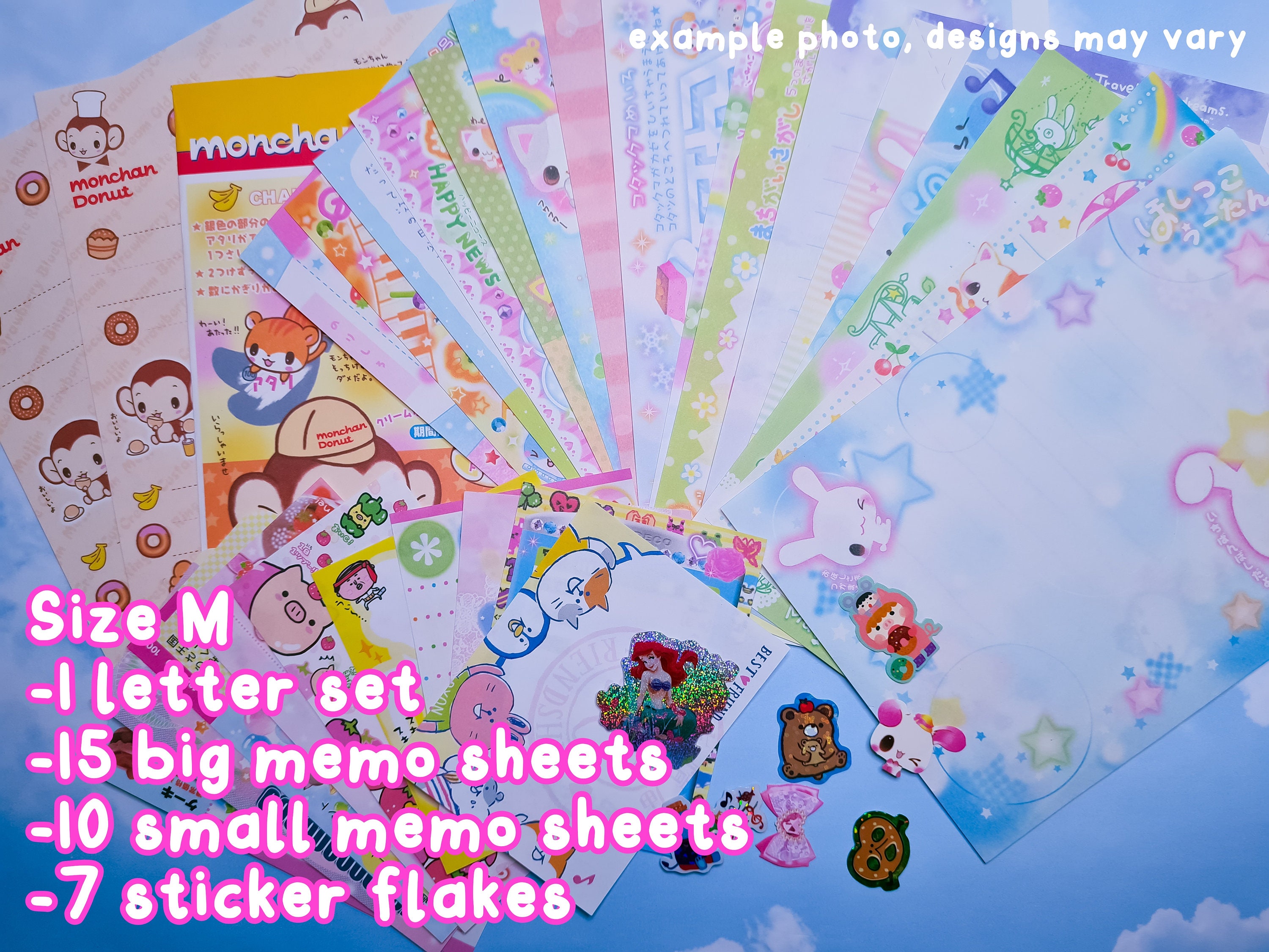 Japanese 2000s Retro Stationery Set | Sticker Flakes
