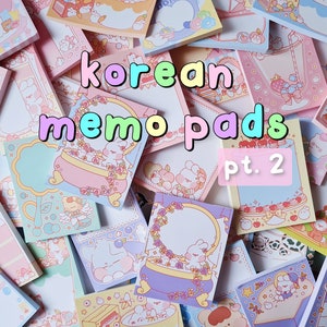 Korean Memo Pads | 30+ Designs | for Bullet Journal, Kpop Journal, Planner - Kawaii Memo - Kawaii Stationery- Cute Note Pad